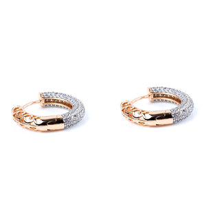 Large Diamond Hoop Encrusted Earring (25mm)