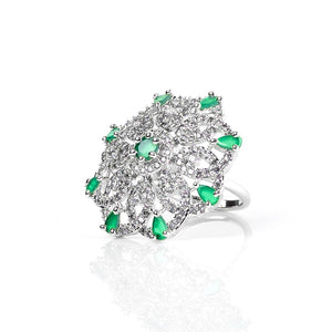 1 Ct Firefly Bridal Ring (Green)