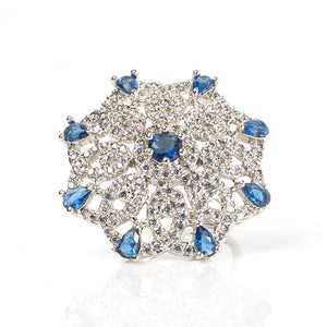 1 Ct Sea Firefly Bridal Ring (Blue)