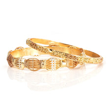 Load image into Gallery viewer, INTRICATE GOLD PLATED  BANGLE SET
