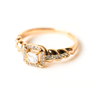 Amora Diamond Cut Double Ring (Brass)