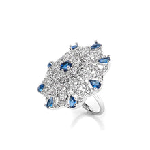 Load image into Gallery viewer, 1 Ct Sea Firefly Bridal Ring (Blue)
