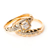 Amora Diamond Cut Double Ring (Brass)