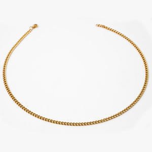 3MM Cuban Link Chain Gold Plated (19 inch)