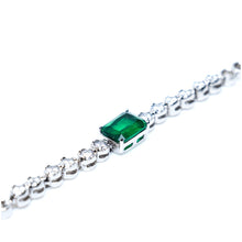 Load image into Gallery viewer, Green diamond Illusion Bracelet
