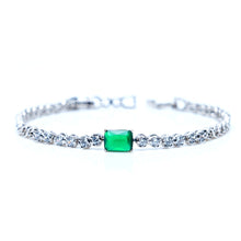 Load image into Gallery viewer, Green diamond Illusion Bracelet
