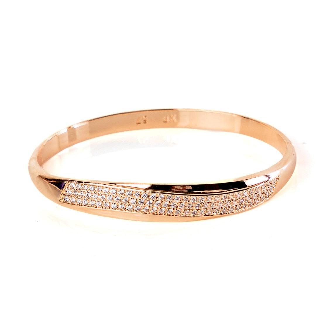 Baguette Diamond Copper Bangle