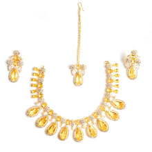 Load image into Gallery viewer, Yellow Pearl Drop Bridal Set 1 ct
