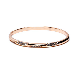 Brass Gold Plated Cubic Zircon Bangle (Openable)