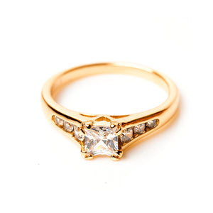 Eternal Diamond Cushion Cut Ring (Brass)