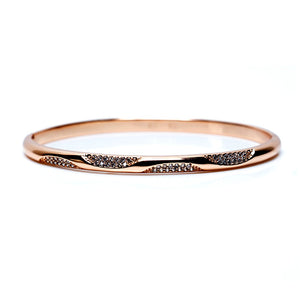 Brass Gold Plated Cubic Zircon Bangle (Openable)