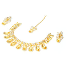 Load image into Gallery viewer, Yellow Pearl Drop Bridal Set 1 ct
