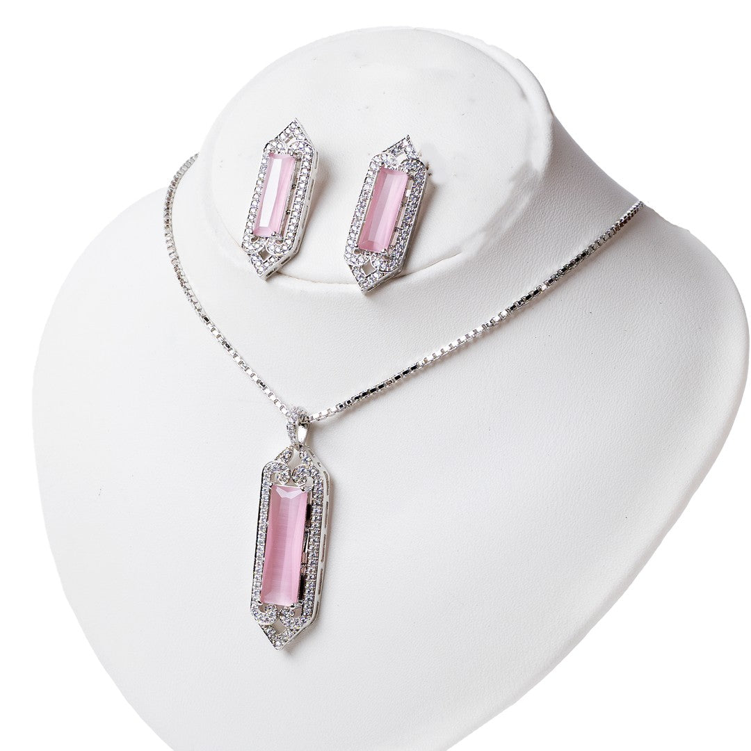 1 Carat Pink Chandelier Set