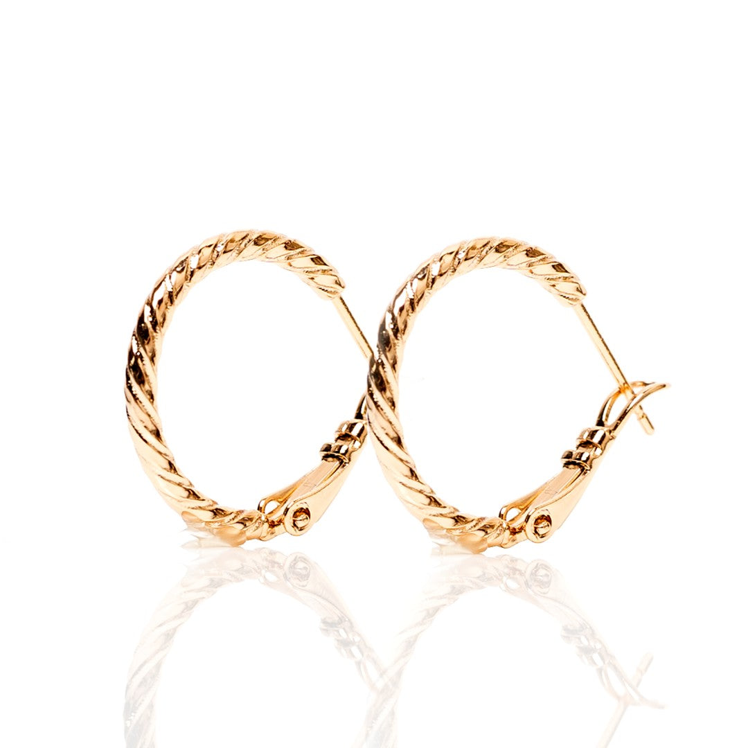 Gold Plated Twisted Wire Earrings (Copper)