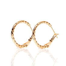 Load image into Gallery viewer, Gold Plated Twisted Copper Earrings
