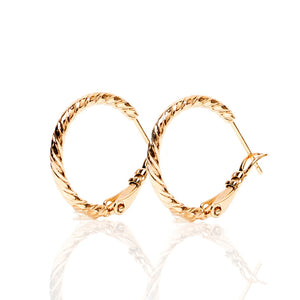 Gold Plated Twisted Copper Earrings