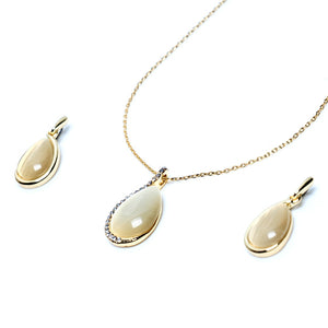 Gold Dust Stone Necklace Set