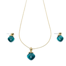 Load image into Gallery viewer, Green Duke Stone Necklace Set
