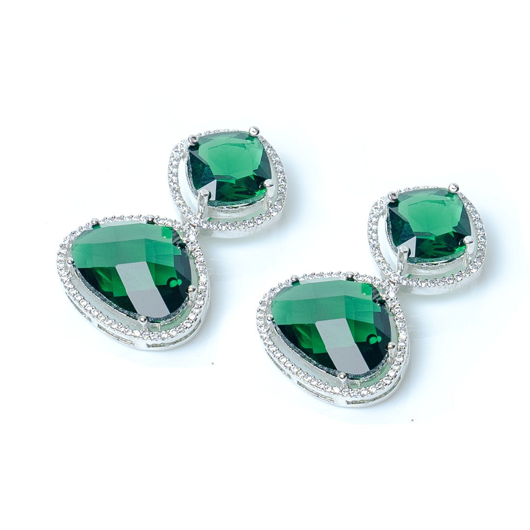 1 Carat Emerald Earrings