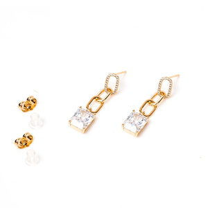 Cleto Diamond Drop Earring (28mm)