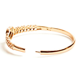 Romantic Diamond Heart Bangle (Copper)