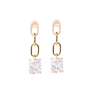 Cleto Diamond Drop Earring (28mm)