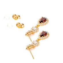 Load image into Gallery viewer, Red Quartz Earring (33mm)
