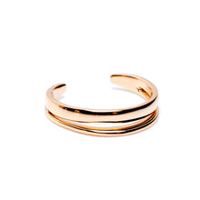 Load image into Gallery viewer, Gold Plated Double Facet Adjustable Ring (Brass)
