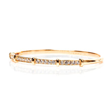 Load image into Gallery viewer, Diamond Gold Plated Bangle (Copper) Size DO (2.4)
