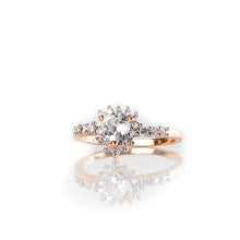 Load image into Gallery viewer, Diamond Studded Heart Ring
