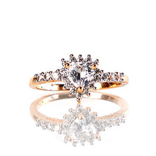 Load image into Gallery viewer, Diamond Studded Heart Ring
