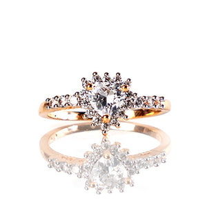 Diamond Studded Heart Ring