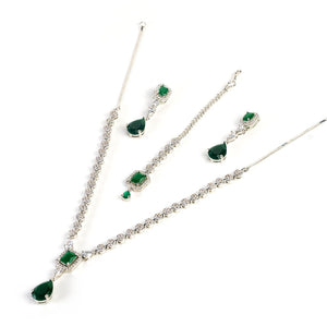 Green Double Strand Bridal Set