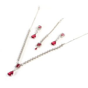 Red Double Strand Bridal Set