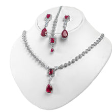 Load image into Gallery viewer, Red Double Strand Bridal Set
