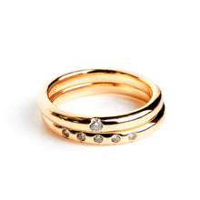 Load image into Gallery viewer, Diamond Studded Double Band Ring (Ring)
