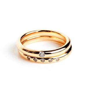 Diamond Studded Double Band Ring (Ring)