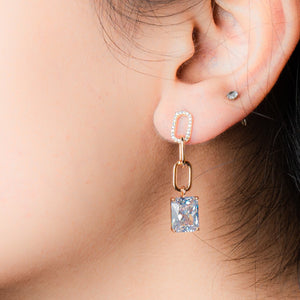 Cleto Diamond Drop Earring (28mm)