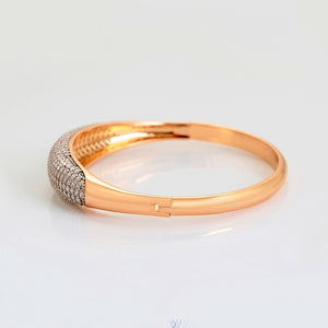 Openable Diamond Studded Copper Bangle