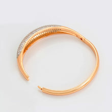 Load image into Gallery viewer, Openable Diamond Studded Copper Bangle
