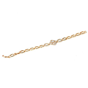 Pedestal Flower Diamond Bracelet (Copper)