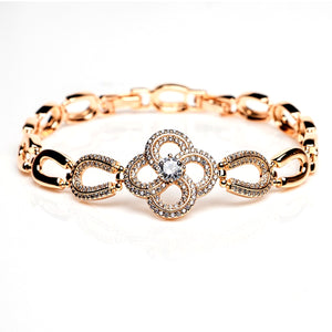 Pedestal Flower Diamond Bracelet (Copper)