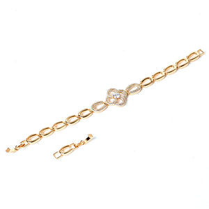 Pedestal Flower Diamond Bracelet (Copper)