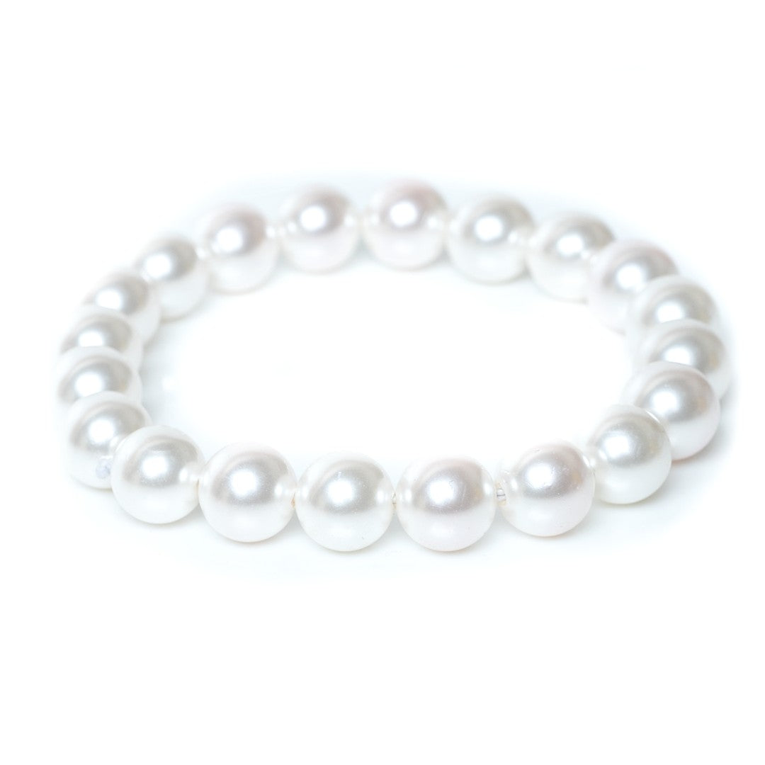 White Pearl Beaded Bracelet