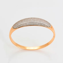 Load image into Gallery viewer, Openable Diamond Studded Copper Bangle
