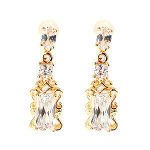 Vintage Style Cubic Zirconia Earring (27mm)