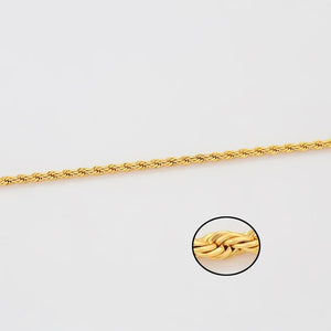 24 Inch Twisted Gold Chain - vistoso.pk