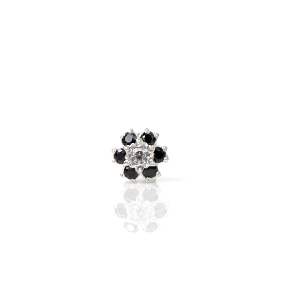 BLACK FLOWER NOSE SCREW STUD - vistoso.pk