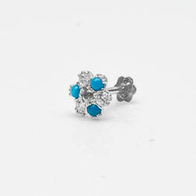 Load image into Gallery viewer, Blue Flower Nose Screw Stud - vistoso.pk
