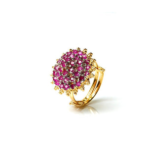 Ganga Jamni Gold Plated Adjustable Ring - vistoso.pk